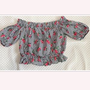 Gingham crop top